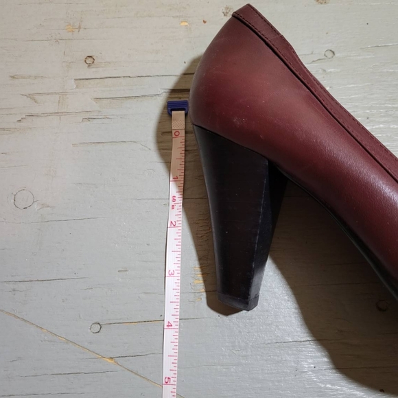Blondo Burgundy Leather Shoes Size 5 1/2 - Picture 6 of 8